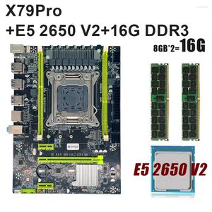 Schede madri KEYIYOU X79Pro Set di schede madri X79 Placa Mae LGA 2011 V1 V2 con processore Xeon E5 2650 Kit RAM DDR3 ECC da 16 GB