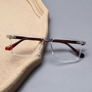 Erkekler için Optik Gözlükler Kadınlar Retro Tasarımcı NN-089 Moda Sac Metal Gözlük Çerçeve Ayrıntılı Elastikiyet Kare Stil Kutu ile Blue Lens Plakası