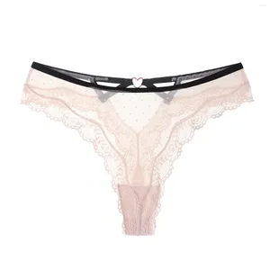 Women's Panties Women Lace Low Waist G String Thongs With Adjustable Intimate Slip Femme Underpant Ultra Thin Female Lingerie Ropa Mujer