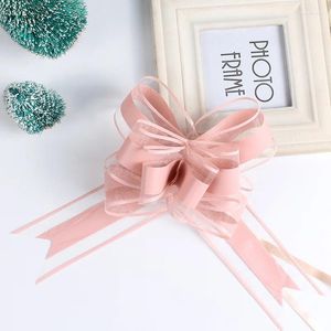 Decorative Flowers 20pcs Decor Gift Hand Drawn Decoration Wedding Car Packing Pull Bow Ribbons Plastic Flores Party DIY Festive Suppy