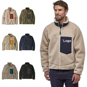 Designer Cashmere Coat Mens Jacket tjock varm varm ner klassisk retro antumn vinter par modeller lamm fleece män kvinnor klädstorlek s-xxl