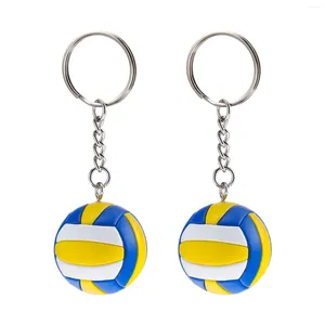 Keychains 2 st volleyboll nyckelring unikt för ryggsäckar fob gåvor fest gynnar