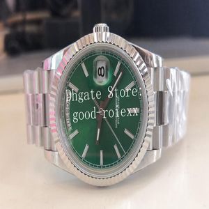 18 Style Luminous Watches Men's Green Dial BP Factory Watch Automatic 2813 Flute Bezel Steel Day Date Time 228239 Sapphire Cr2046