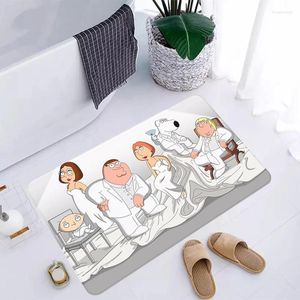 Tapetes caras tapete de banho família dos desenhos animados capachos tapete porta entrada cozinha decoração absorvente banheiro tapetes sala estar