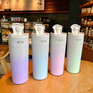 Thermos 500ml Tazza da caffè in acciaio inossidabile 304 Design che cambia colore Thermos per auto Tazza da viaggio Tazza termica Boccette per vuoto Regali Bottiglia d'acqua