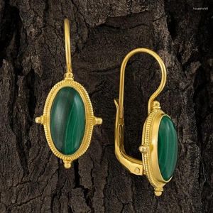 Orecchini pendenti moda Boho retrò etnico anguria verde malachite perline ciondolo regalo da donna gioielli all'ingrosso