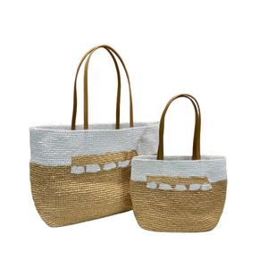 Bolsa de praia designer de qualidade premium bolsa tote de luxo crochê clássico bolsas de compras mulheres palin com letras bolsa de grande capacidade senhoras