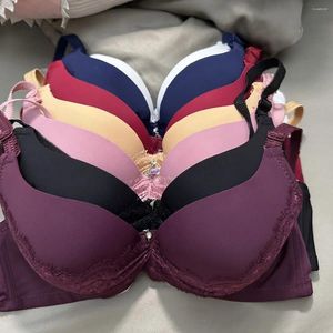 Reggiseni intimi Coppa sottile Pizzo traspirante Piccolo petto con anello in acciaio Reggiseno staccabile per stringere la pancia