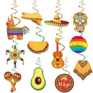 Party Decoration Mexican Fiesta Hanging Swirl Decorations Cinco De Mayo Taco Twosday Bout A Birthday Theme Ceiling Shower