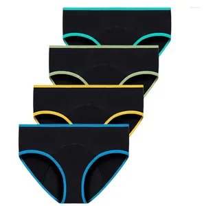 Kadın Panties 4pcs/Lot Briefs 4Layers Emerribent Pad Menstrüel Su Geçirmez Fizyolojik Menstrüasyon Dönemi Kadınlar için İç Çamaşırı