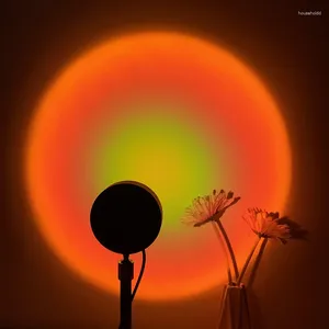 Stehlampen Moderne LED Sonnenuntergang Lampe Innendekor Atmosphäre Stand Schlafzimmer Wohnzimmer Bunte Club Licht Stehende Beleuchtung