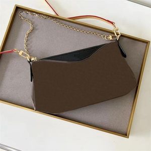 حقائب الكتف المصممة للنساء حقيبة حقائب اليد الأزياء الرقم التسلسلي الكلاسيكي داخل حقيبة القابض الجلدية الحقيقية مع حزام قابل للإزالة 2639