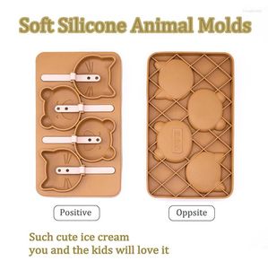 Backformen DIY Eiswürfelbereiter Formen mit Stick Wiederverwendbare Kunststoffcremeform für Kinder Kinder Popsicle Küchenwerkzeuge