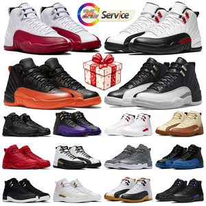 Box Jumpman 12 12s Basketbol Ayakkabıları Erkek Eğitmenler Kiraz Parlak Turuncu Tarla Mor Kışlı Kış Playoffları Twist Sports Sporeys Açık Ayakkabı