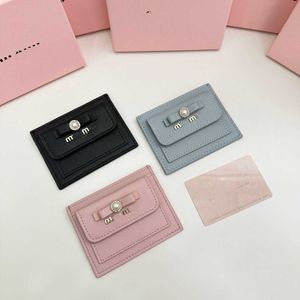 New Pearl Bow Muca Bag Guangzhou Wallet Girl Sweet Card Clip Case Lagring 240201