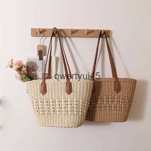 Shoulder Bags Versatile Large Capacity ollow Straw Woven Bag New Simple Commuter Womens Single Soulder PortableH2421