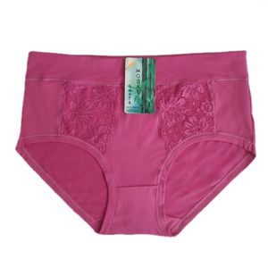 Women's Panties Plus Size Lace Soft Bamboo Female Mid-waist Underpants Woman Underwear Panti Large Briefs