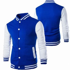 Fashion Slim Fit Baseball Mens Płaszcz Spersonalizowany swobodny sport męskiej kurtki nadrukowana stojak na kołnierz kardynę 240124