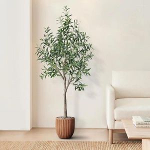 Decorative Flowers 180cm Large Olive Tree Artificial Plants Fake With Pot Tropical Silk For Home Office Shop Party Christmas Decor