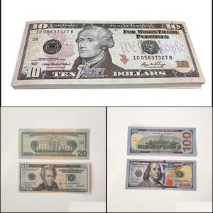 Andere festliche Partyversorgungen Kindergeschenk USA Dollars Party Lieferungen Requisite Money Film Banknote Paper Novelty Toys 10 20 50 100 Do7950014ulonx13