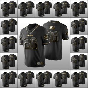 New York'Jets'men 14 Sam Darnold 11 Denzel Mims 77 Mekhi Becton Custom Women Youth Black Jersey Golden Edition