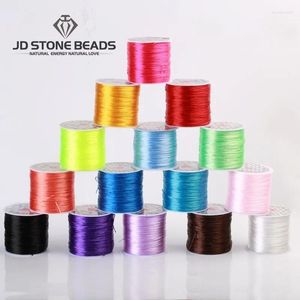 Pietre preziose sciolte 1 rotolo / 35M 0.5mm Filo elastico Cord String Rotondo Linea di cristallo Nylon Gomma elastica per creazione di gioielli Accessori per bordare