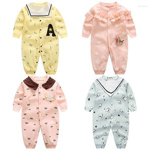 Clothing Sets Baby One-piece Clothes Spring And Autumn Long Sleeved Female Ha Summer Thin Boys Born Pure Cotton Suit