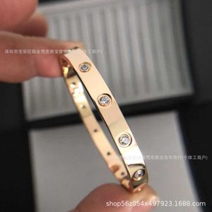 Original 1to1 C-arter Bracelet Gold High V Edition Wide Ten Diamond CNC Precision Screwdriver Clasp Full Sky Star Series Nail Handpiece5O15