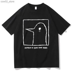 Erkek Tişörtler Sevimli Ördekler Erkek Tişört 100% Pamuk Kısa Kollu T-Shirt Moda Kalitesi Kadın Tişörtler Günlük Sokak Giyim Ücretsiz Nakliye Q240201