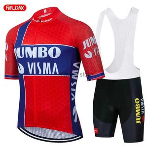 Мужские спортивные костюмыJUMBO-Short Seve Комплект из трикотажа для велоспорта BreathabMaillot Спортивные нагрудники на открытом воздухе Летняя одежда 2024H2421