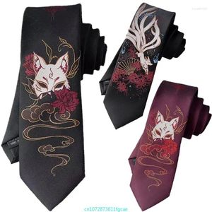 Articoli per feste Anime Fox Cravatta Cosplay JK Abbigliamento Kawaii Cravatta Accessori Puntelli Vintage Jacquard Bivariata Cravatta Regali di compleanno