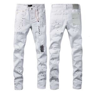 Jeans roxo designer jeans para homens calças retas skinny jeans baggy denim europeu jean hombre mens calças calças motociclista bordado rasgado para tendência 29-40 j9021