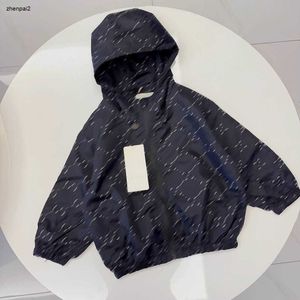 Giacche per bambini di lusso griglia logo cappotto per bambini taglia 100-150 ragazzi ragazze con cappuccio con cappuccio a maniche lunghe bambini abbigliamento per la protezione solare