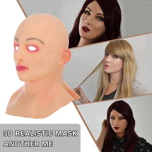 Articoli per feste Maschera per testa intera per adulti Copricapo per crossdresser in silicone a forma femminile di alta qualità Accessorio per cosplay di Halloween Masque Horreur