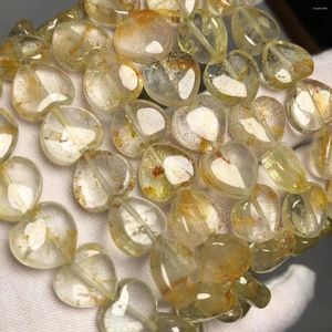 Loose Gemstones Meihan Wholesale AAA Natural Yellow Fragrans Topaz Heart Beads Precious Stone For Jewelry Making Design Gift