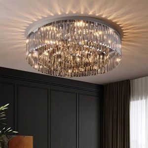 Lâmpadas pendentes led candelabro de cristal nórdico luz luxo villa sala estar quarto estudo luz teto casa decoração interior lâmpadas iluminação yq240201