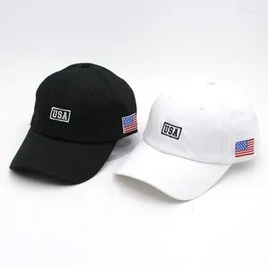 Cappellini da baseball Cappelli semplici Bandiera americana USA Lettere Ricamo Baseball Uomini e donne Sport all'aria aperta Parasole