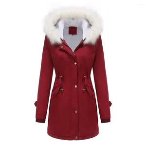 Casacos de Trench das Mulheres Casacos de Inverno de Pele para Mulheres 2024 Roupas Casaco Acolchoado Mulher Parkas Luxo Com Capuz Estofamento Plus Size Outerwear Longo