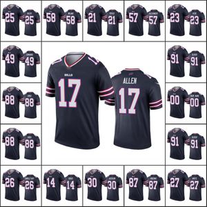 Buffalo''Bills''Men #17 Josh Allen 91 Ed''Oliver 14 Stefon Diggs 49 Tremaine Edmunds Custom Women Youth Football Jersey