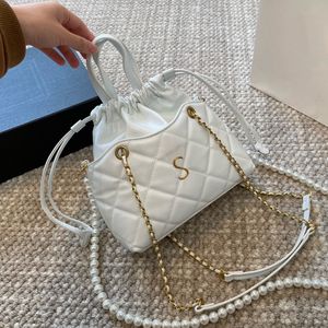 Pearl handbag chain tote bag women designer totes bags shoulder shopping bags fashion classic Letter Diamond Lattice handbags with coin purse