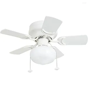 Decorative Figurines Prominence Home Hero 28" White Low Profile Ceiling Fan With Light