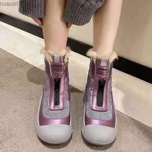 Botas de alta corte retro martin botas para mulher 2023 novo inverno sapatos de algodão à prova dwaterproof água com pelúcia e isolamento grosso botas de pelúcia