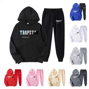 Homens Tracksuits Trapstar Tracksuit Calças Designer Hoodie Hoodies Homens Mens Sporty Pulôver Com Capuz Poliéster YQ9R