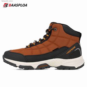 Sapatos de rolo baasploa sapatos masculinos de algodão à prova d'água sapatos ao ar livre manter quente inverno caminhadas sapatos de pelúcia tênis casuais sapatos de caminhada 2022 q240201