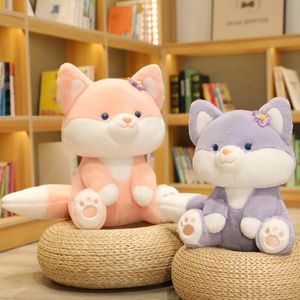 1pc 25/50cm Real Life Fox Plush Toys Stuffed Animal Dolls Children Pillow Kids Toy Bedroom Decor Stuffed Fox Birthday Gift 240118