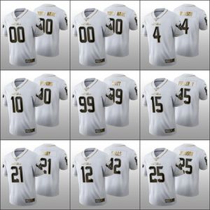 Houston''Texans''Men 99 J.J.Watt 4 Deshaun Watson 15 Will Fuller V Custom Women Youth White 100th Golden Edition Jersey