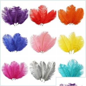 Party Decoration Party Decoration 1012 Inch Ostrich Feather Plume White Pink Bury Wedding Table Centerpieces Celebrity Wall Decor Dr D Dhzki