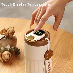 Water Bottles Smart 450ML Thermos For Coffee Stainless Steel Travel Mug Temperature Display LED Thermal Cup Vacuum Insulated LeakProof