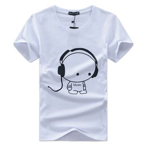 2023 Summer Designer T-shirt Kort ärm Män t-skjorta Summer Youth Shirt Half Sleeve Clothes Mens Slim Round Neck Women T-shirt Hörlurar JLMT