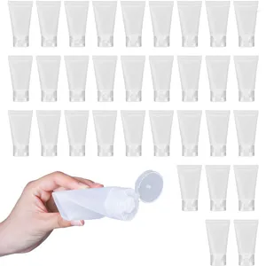 Depolama Şişeleri 30pcs 15/20/30/50/100ml buzlu plastik flip kapak yumuşak tüpler boş kozmetik losyon şişe sıkma şampuan krem ​​paketi